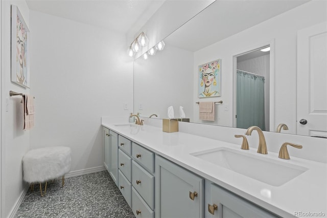 2488 Lake Vista Dr, Broomfield, CO 80023 - full bath with baseboards and double vanity