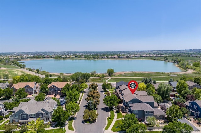 2488 Lake Vista Dr, Broomfield, CO 80023 - aerial perspective of suburban area featuring a large body of water