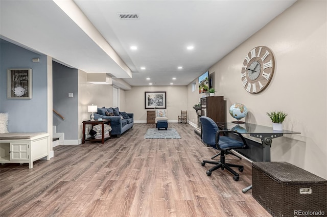 10478 Ogden St, Northglenn, CO 80233 - office space with recessed lighting, wood finished floors, and baseboards