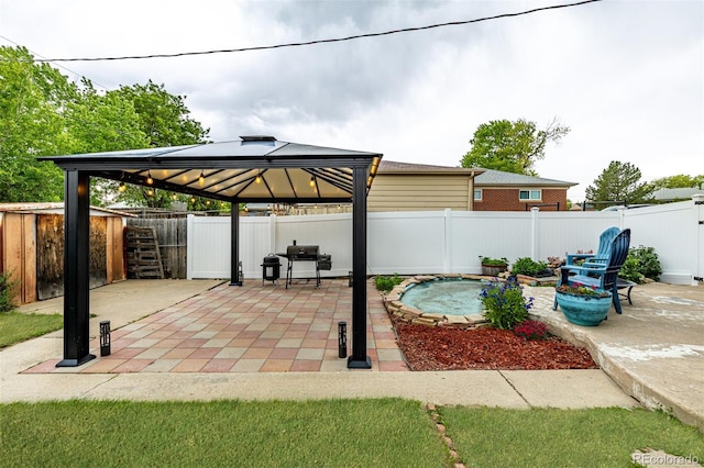 10478 Ogden St, Northglenn, CO 80233 - fenced backyard featuring a gazebo and a patio