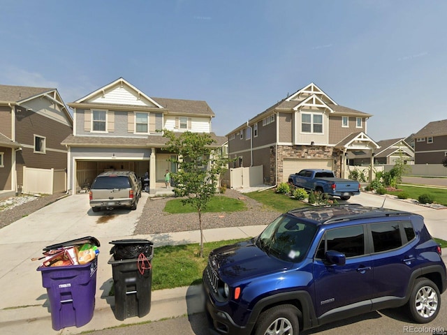 view of front of home featuring a garage