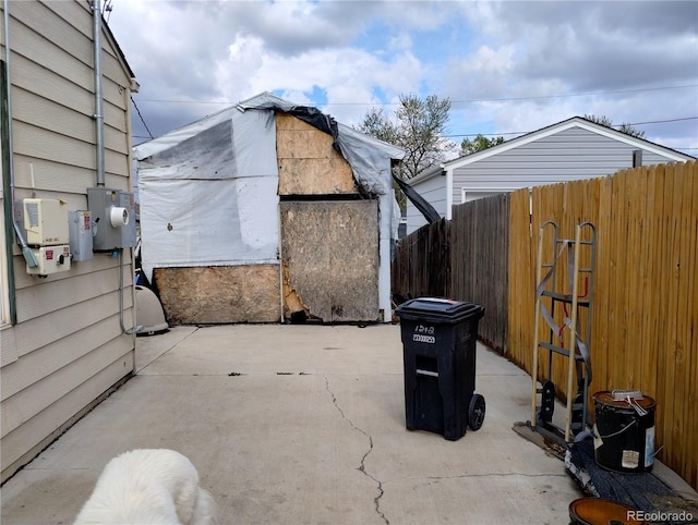 view of patio with fence