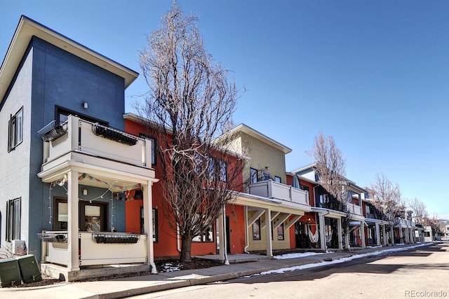 view of property with a residential view