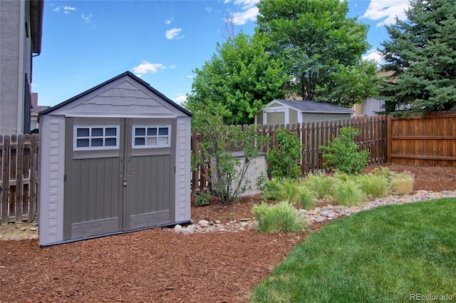 5947 Cumbre Vista Way, Colorado Springs, CO 80924 - view of shed with a fenced backyard