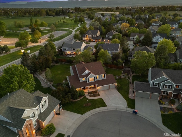 3566 E Meadow Creek Pl, Highlands Ranch, CO 80126 - aerial view of property's location featuring nearby suburban area and mountains
