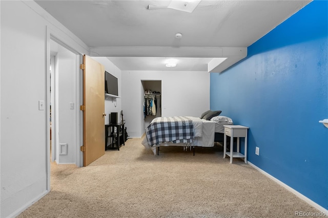 view of carpeted bedroom