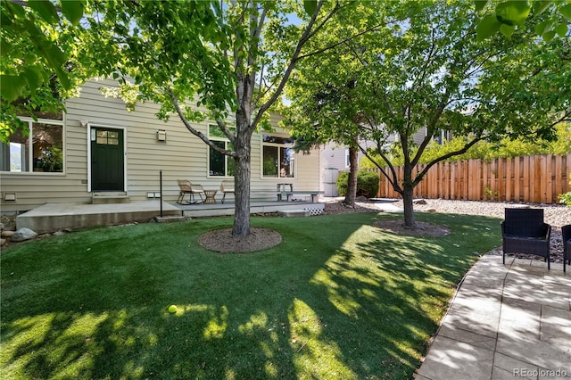 view of yard featuring a patio area