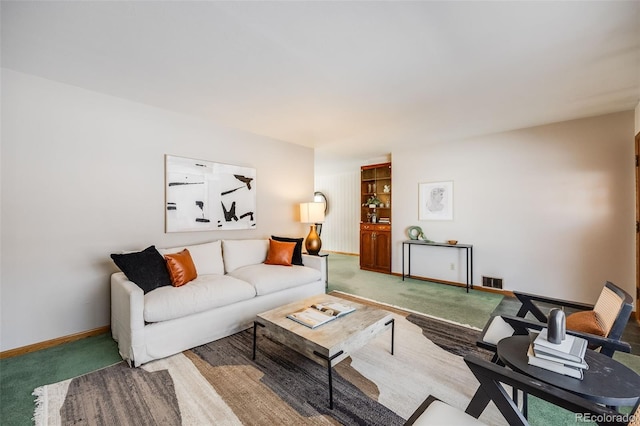 view of carpeted living room