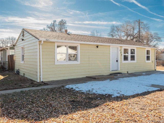 view of front of home