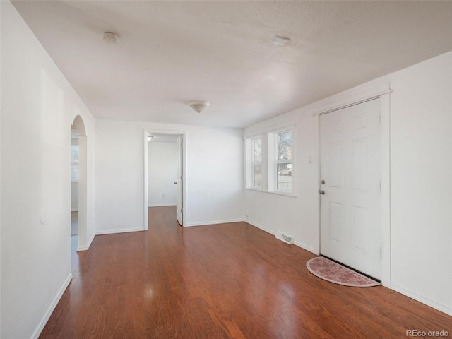 foyer featuring dark hardwood / wood-style flooring