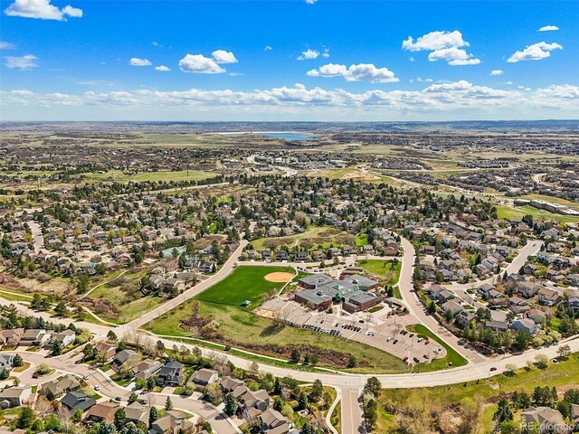 aerial view with a residential view
