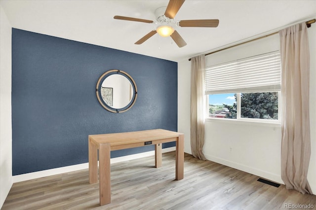 11575 Wilson Cir, Parker, CO 80134 - unfurnished office featuring wood finished floors and ceiling fan