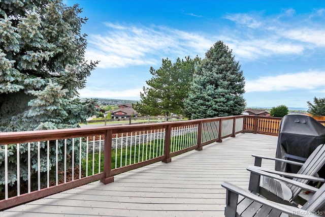 11575 Wilson Cir, Parker, CO 80134 - wooden terrace featuring a grill