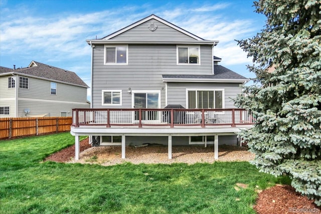 11575 Wilson Cir, Parker, CO 80134 - back of property featuring a wooden deck