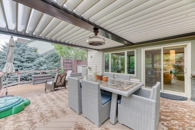 16642 W Archer Ave, Golden, CO 80401 - view of patio / terrace with outdoor dining space and a wooden deck