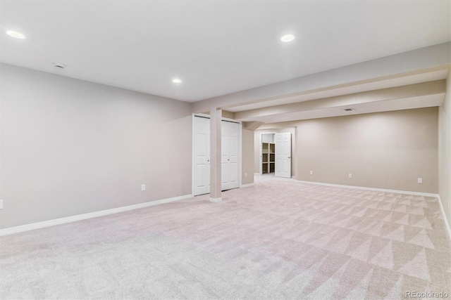 9015 W Tanforan Dr, Littleton, CO 80123 - finished below grade area with light carpet and recessed lighting
