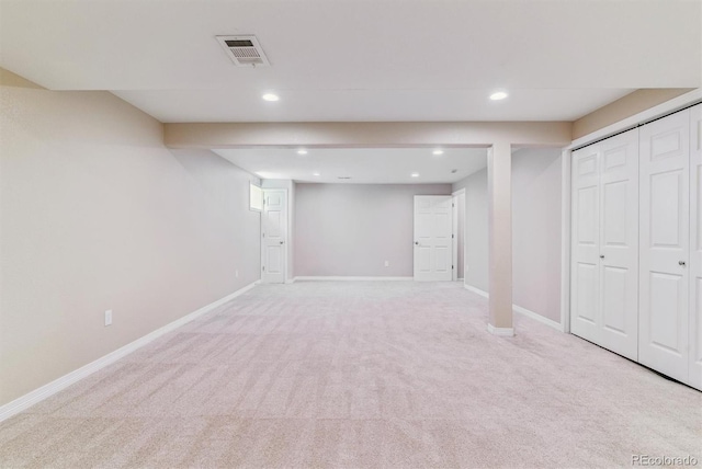 9015 W Tanforan Dr, Littleton, CO 80123 - finished basement with light carpet and recessed lighting