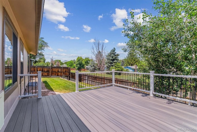 9015 W Tanforan Dr, Littleton, CO 80123 - deck with a fenced backyard