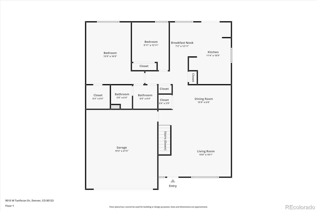 9015 W Tanforan Dr, Littleton, CO 80123 - view of home floor plan