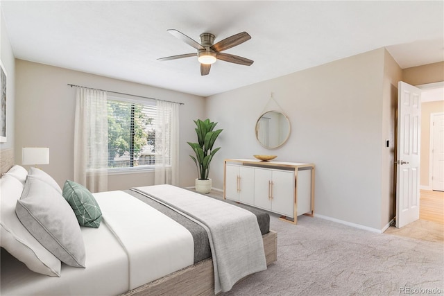 9015 W Tanforan Dr, Littleton, CO 80123 - bedroom featuring light carpet and ceiling fan