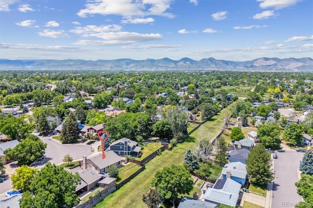 9015 W Tanforan Dr, Littleton, CO 80123 - aerial view of residential area featuring a mountainous background