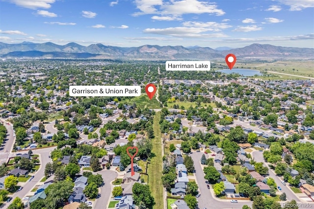 9015 W Tanforan Dr, Littleton, CO 80123 - bird's eye view of a mountain backdrop