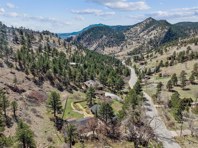 5384 Olde Stage Rd, Boulder, CO 80302 - birds eye view of property featuring a mountain view
