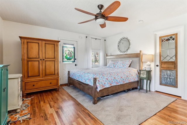 5384 Olde Stage Rd, Boulder, CO 80302 - bedroom featuring ceiling fan and wood finished floors
