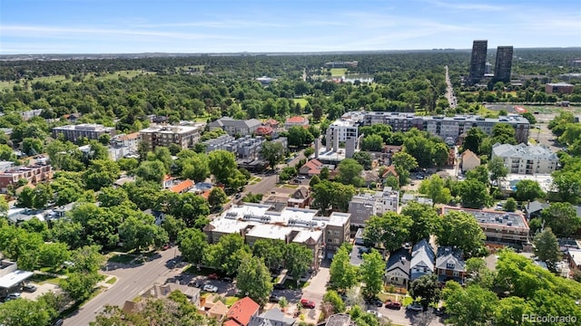 1776 Race St Unit 109, Denver, CO 80206 - aerial view of a heavily wooded area