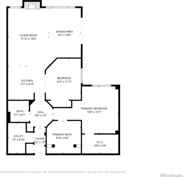 1776 Race St Unit 109, Denver, CO 80206 - view of floor plan / room layout