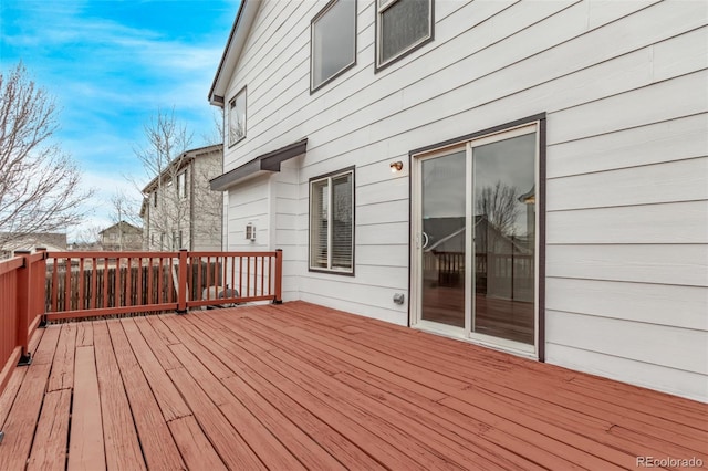 view of wooden terrace