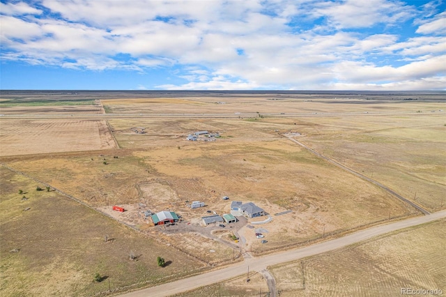 aerial view with a rural view