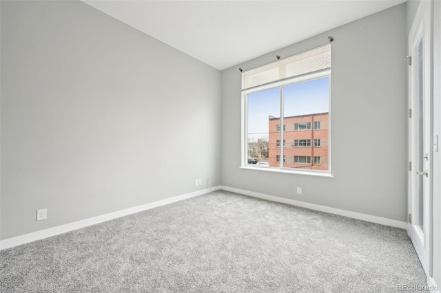 view of carpeted spare room