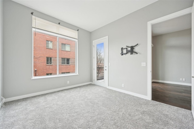 view of carpeted empty room