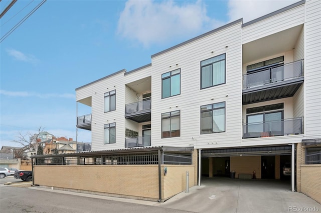 view of property with a garage