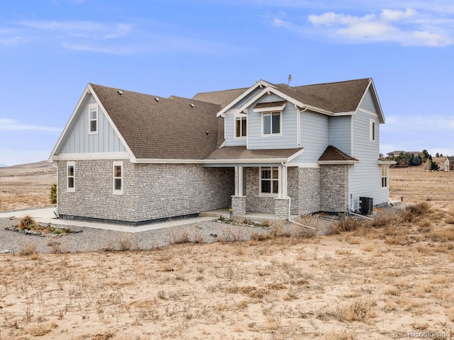 view of front of house with central AC