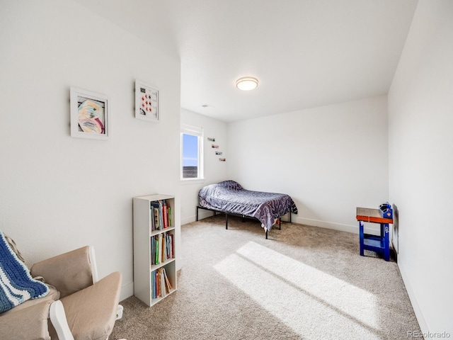 bedroom featuring carpet