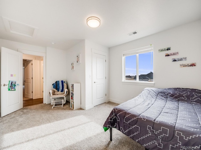 view of carpeted bedroom