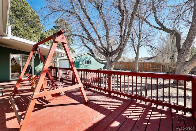 view of wooden deck