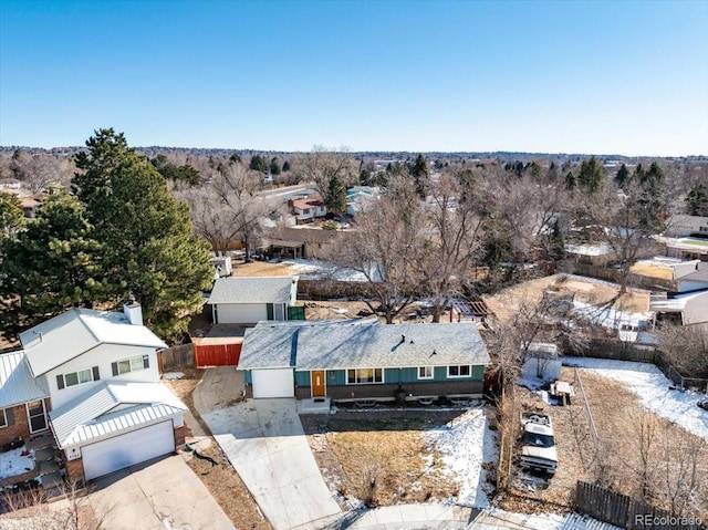 birds eye view of property