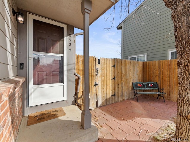 view of patio / terrace with fence