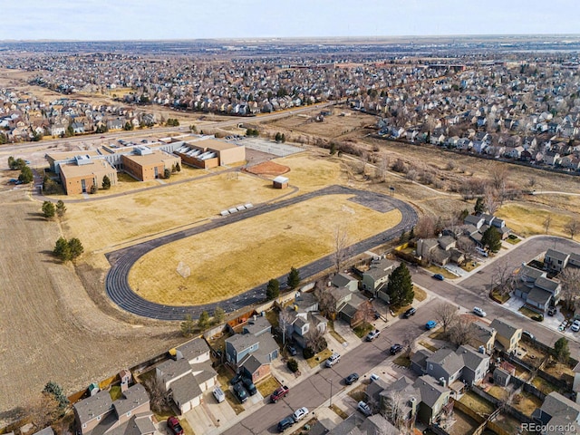 drone / aerial view with a residential view