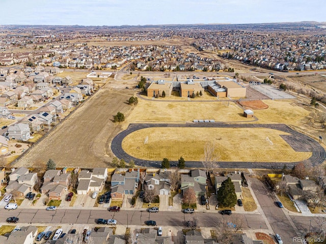 aerial view featuring a residential view