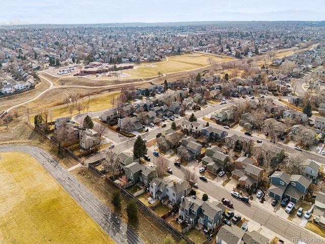 aerial view featuring a residential view