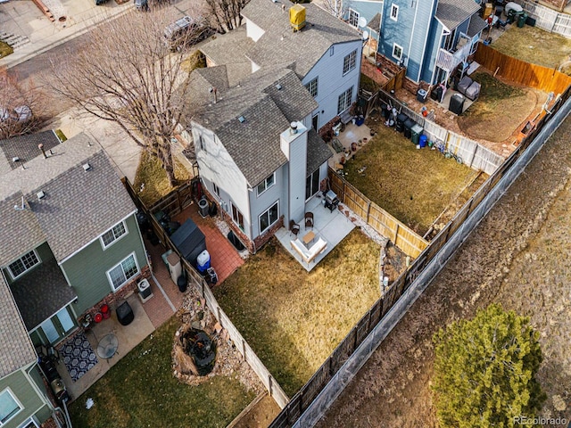 drone / aerial view featuring a residential view