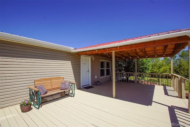 view of wooden deck