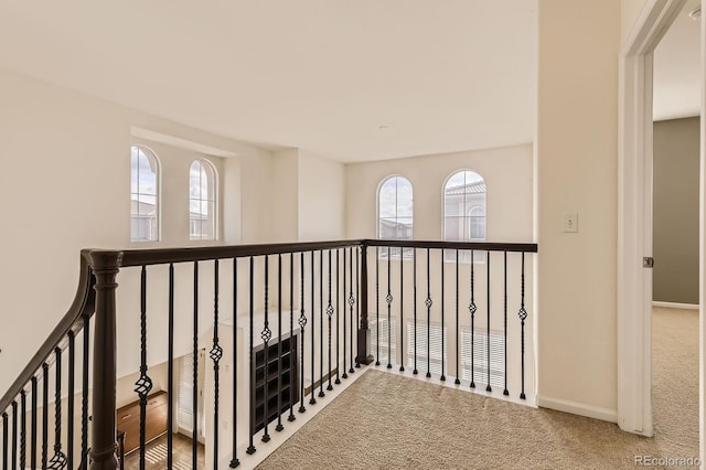 3491 Cascina Pl Unit D, Highlands Ranch, CO 80126 - hallway featuring carpet and baseboards