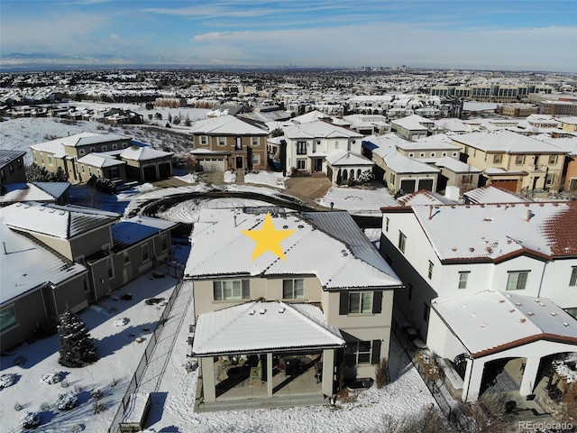 view of snowy aerial view