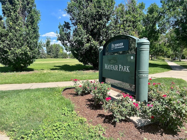 5955 E 10th Ave Unit 201, Denver, CO 80220 - community / neighborhood sign with a yard