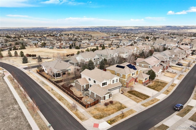 drone / aerial view featuring a residential view